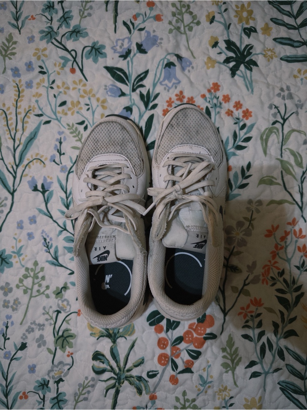 Nike White Lace-Up Sneakers